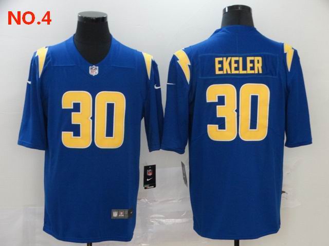 Men's Los Angeles Chargers #30 Austin Ekeler Jersey NO.4;